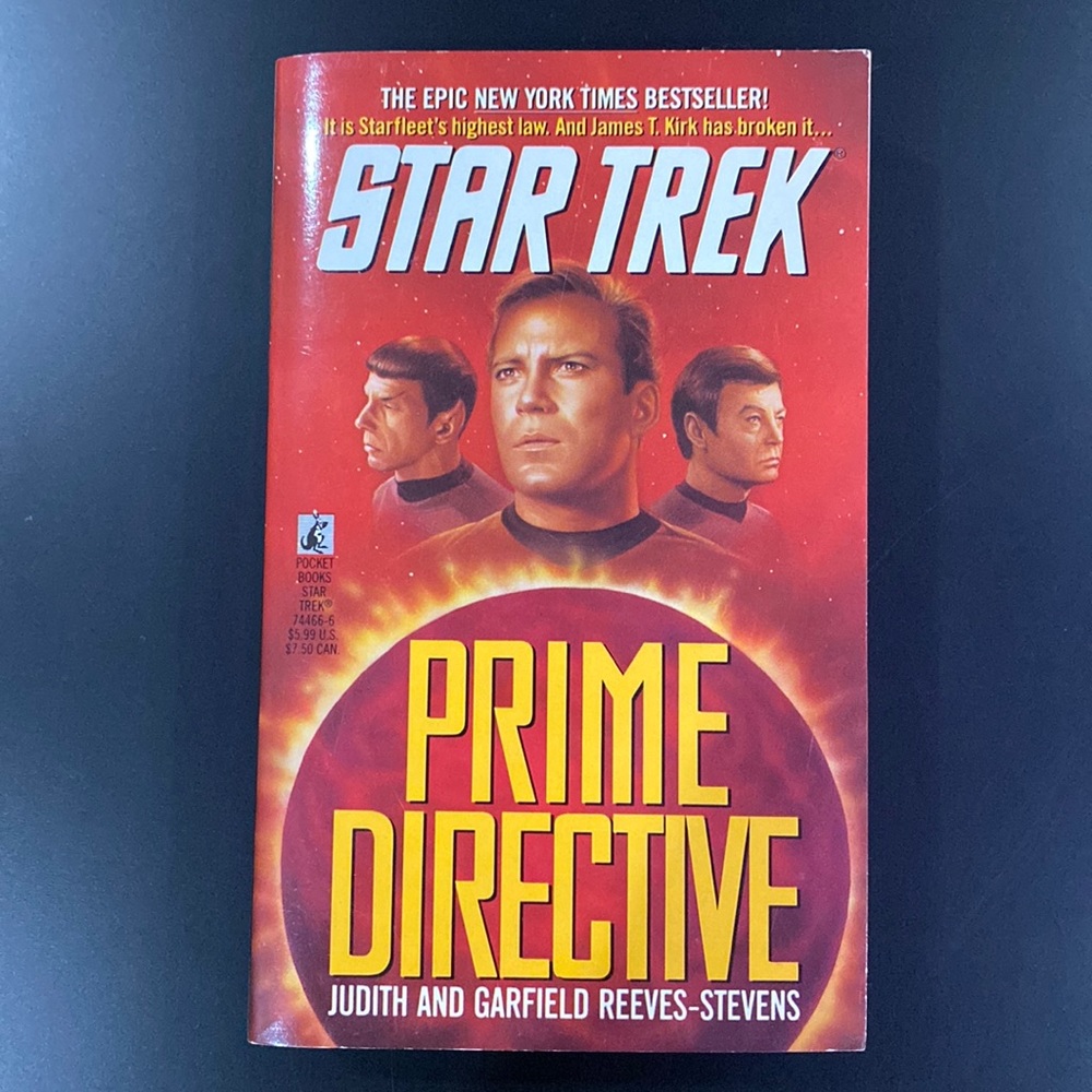 Star Trek: Prime Directive - Paperback Novel
